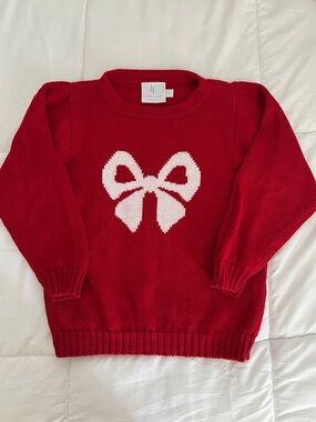 Red intarsia sweater size 7
